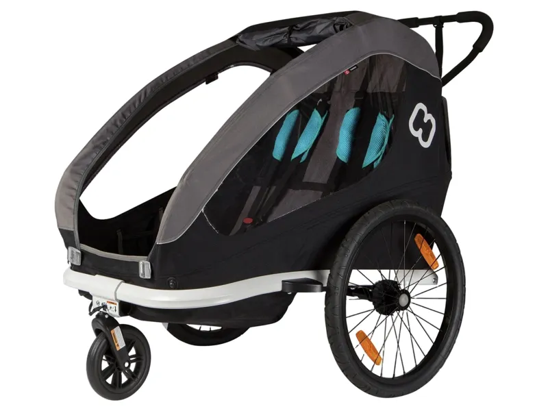 Hamax Traveller Child Bike Trailer Twin in Black/Grey-1