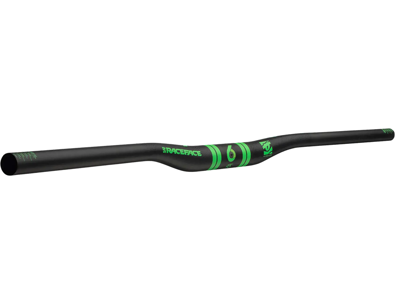 Race Face SIXC 20mm Rise Carbon Handlebar in Black/Green-1
