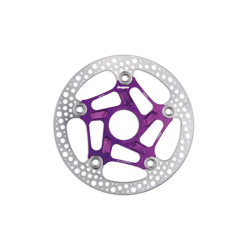 Balfes Bikes Hope RX Centre Lock Disc 140mm Rotor in Purple | Free postage over £30, £10 off first order, price match & 0% finance.