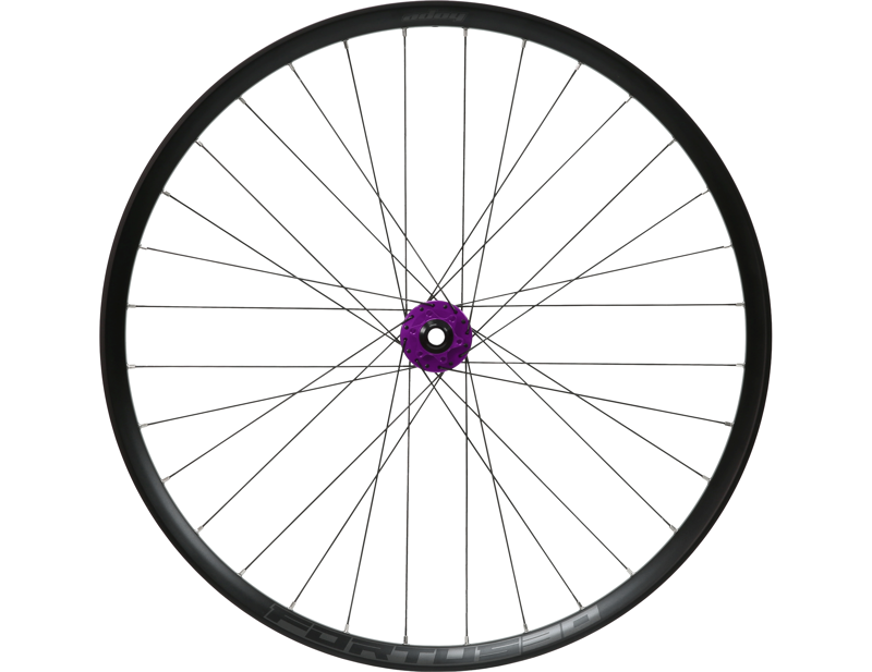 Hope Fortus 30W Pro 5 27.5in 6-Bolt QR Front Wheel in Black/Purple