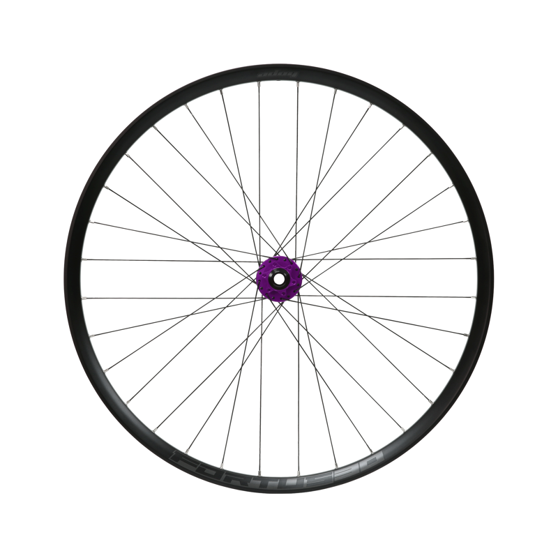 Balfes Bikes Hope Fortus 30W Pro 5 27.5in 6-Bolt QR Front Wheel in Black/Purple | Free postage over £30, £10 off first order, price match & 0% finance.