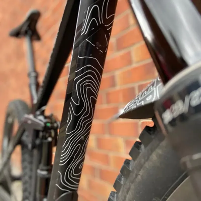 HKT Standard Contour Lines Bike Frame Protection Kit Gloss in White-1