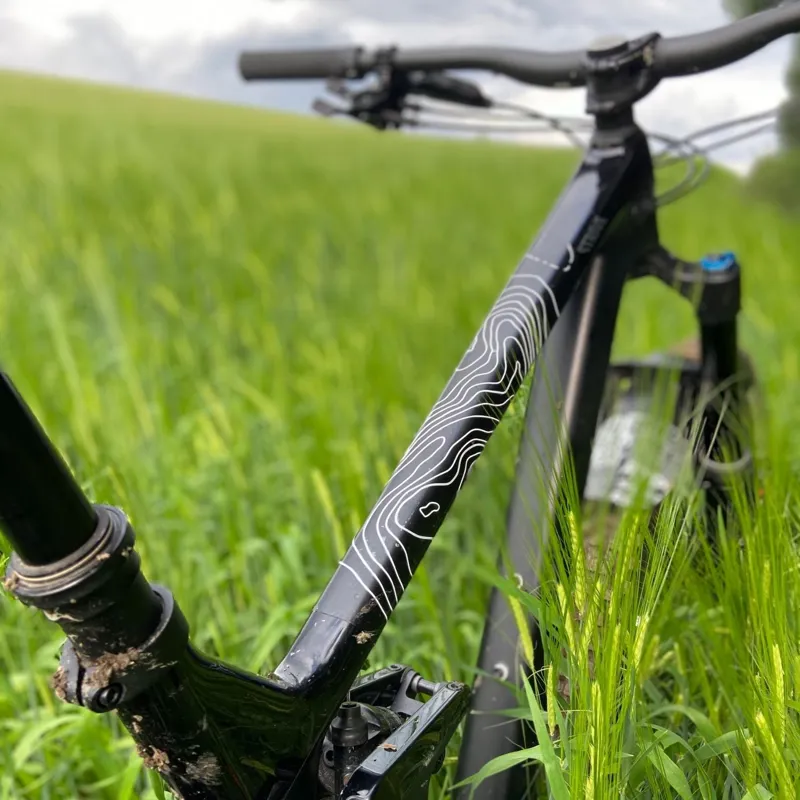 HKT The Full Monty Contour Lines Bike Frame and Fork Protection Kit in Gloss White-2