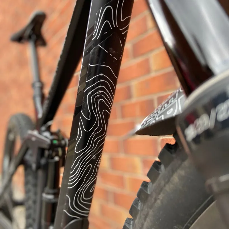 HKT The Full Monty Contour Lines Bike Frame and Fork Protection Kit in Gloss White-3