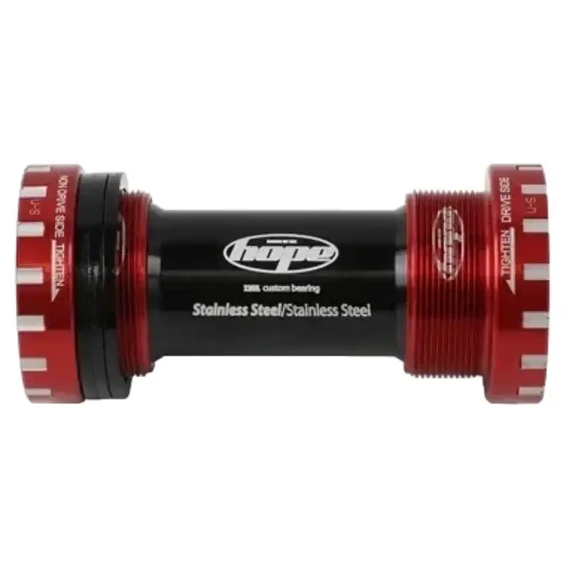 Balfes Bikes Hope Bottom Bracket Stainless 68/73mm in Red | Free postage over £30, £10 off first order, price match & 0% finance.