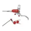 Hope Brake EVO GR4 - No Rotor - BRAIDED - Left Hand in Silver/Red