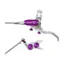 Hope Brake EVO GR4 - No Rotor - BRAIDED - Right Hand in Silver/Purple