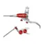 Hope Brake EVO GR4 - No Rotor - BRAIDED - Right Hand in Silver/Red