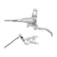 Hope Brake EVO GR4 - No Rotor - BRAIDED - Right Hand in Silver/Silver