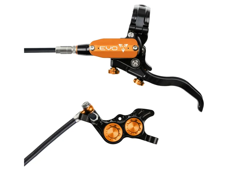 Hope Brake EVO GR4 - No Rotor - Left Hand in Black/Orange