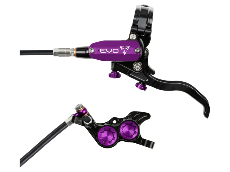 Hope Brake EVO GR4 - No Rotor - Left Hand in Black/Purple