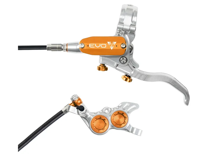 Hope Brake EVO GR4 - No Rotor - Left Hand in Silver/Orange