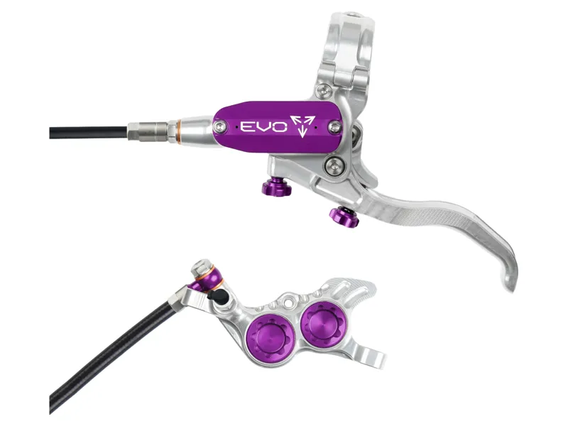 Hope Brake EVO GR4 - No Rotor - Left Hand in Silver/Purple