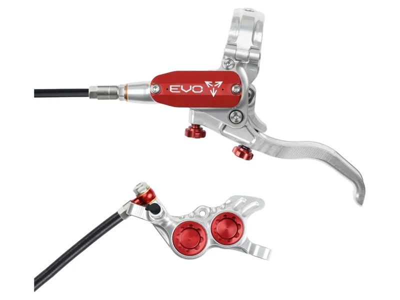 Hope Brake EVO GR4 - No Rotor - Left Hand in Silver/Red