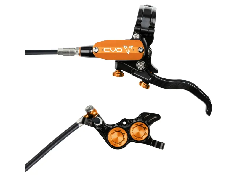 Hope Brake EVO GR4 - No Rotor - Right Hand in Black/Orange
