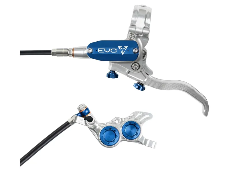 Hope Brake EVO GR4 - No Rotor - Right Hand in Silver/Blue