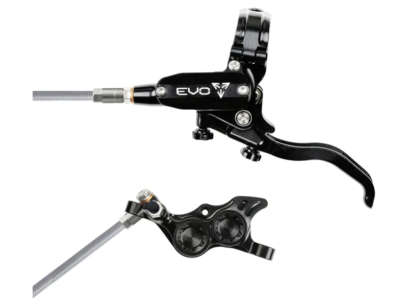 Hope Brake EVO TR4 - No Rotor -  BRAIDED - Left Hand in Black/Black 