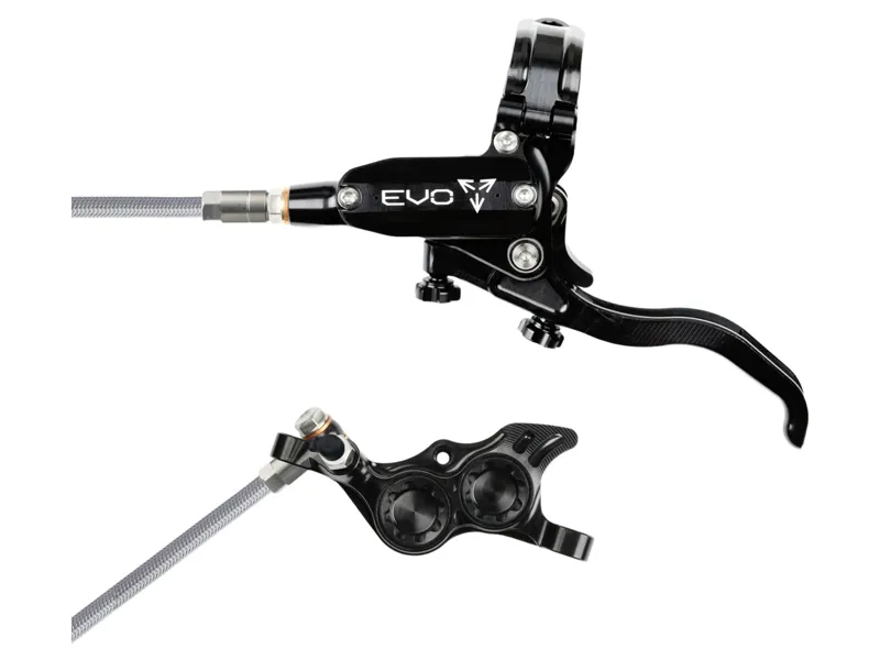 Hope Brake EVO TR4 - No Rotor -  BRAIDED - Right Hand in Black/Black