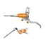 Hope Brake EVO TR4 - No Rotor -  BRAIDED - Right Hand in Silver/Orange
