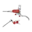 Hope Brake EVO TR4 - No Rotor -  BRAIDED - Right Hand in Silver/Red
