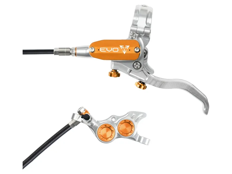 Hope Brake EVO TR4 - No Rotor - Left Hand in Silver/Orange