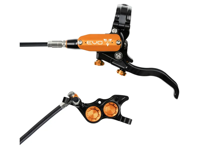 Hope Brake EVO TR4 - No Rotor - Right Hand in Black/Orange