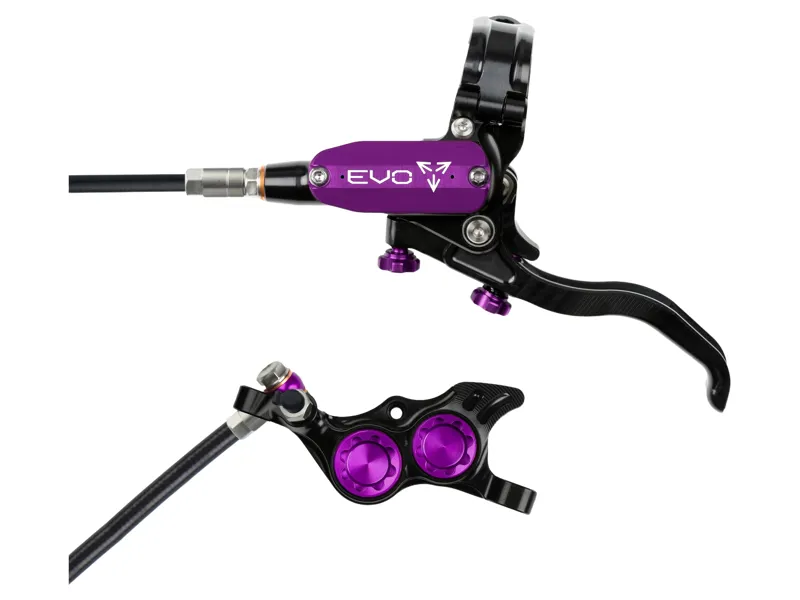 Hope Brake EVO TR4 - No Rotor - Right Hand in Black/Purple