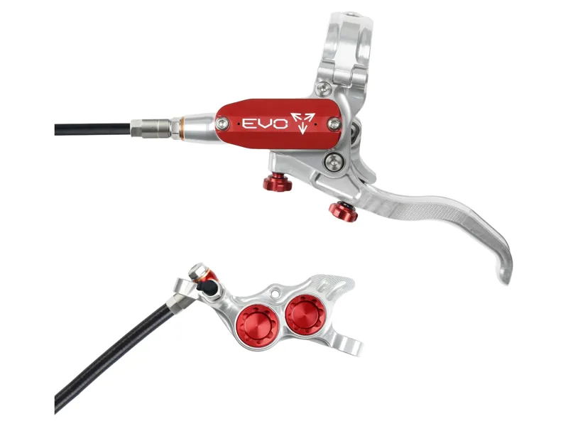 Hope Brake EVO TR4 - No Rotor - Right Hand in Silver/Red