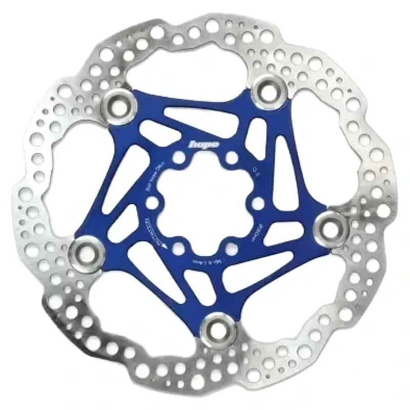 Balfes Bikes Hope Floating Disc 6 Bolt 160mm Rotor in Blue | Free postage over £30, £10 off first order, price match & 0% finance.
