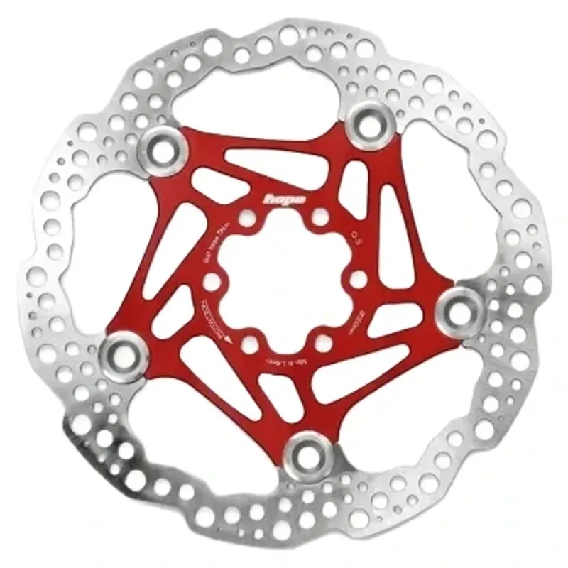 Balfes Bikes Hope Floating Disc 6 Bolt 160mm Rotor in Red | Free postage over £30, £10 off first order, price match & 0% finance.