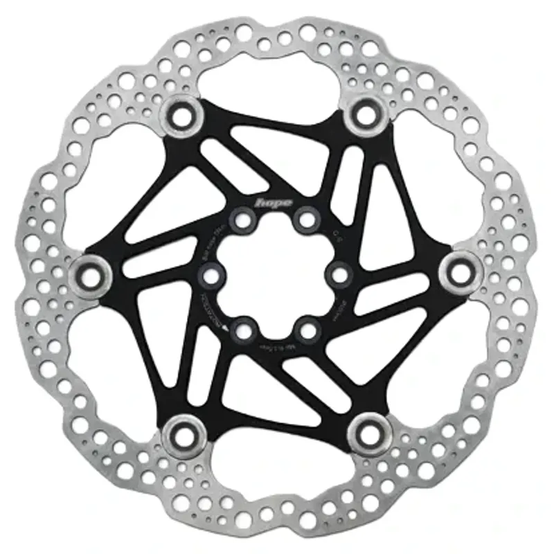 Balfes Bikes Hope Floating Disc 6 Bolt 180mm Rotor in Black | Free postage over £30, £10 off first order, price match & 0% finance.