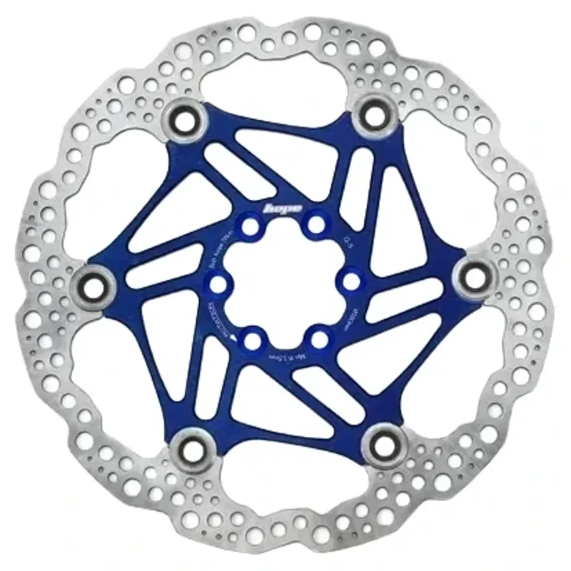 Balfes Bikes Hope Floating Disc 6 Bolt 180mm Rotor in Blue | Free postage over £30, £10 off first order, price match & 0% finance.