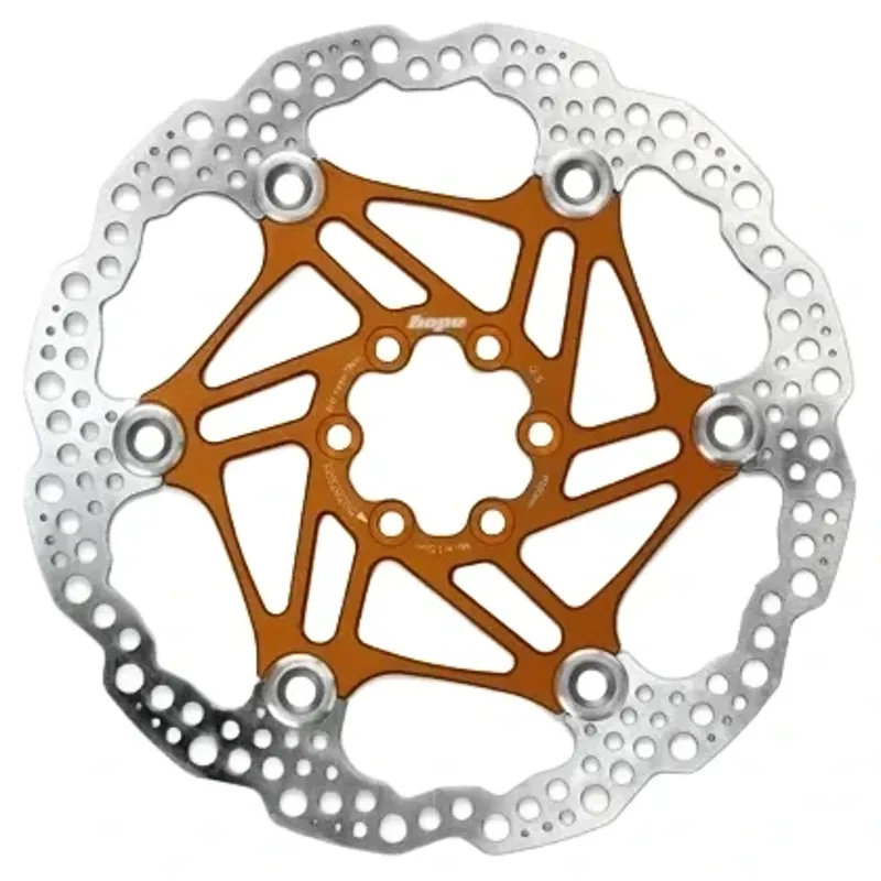 Balfes Bikes Hope Floating Disc 6 Bolt 180mm Rotor in Orange | Free postage over £30, £10 off first order, price match & 0% finance.