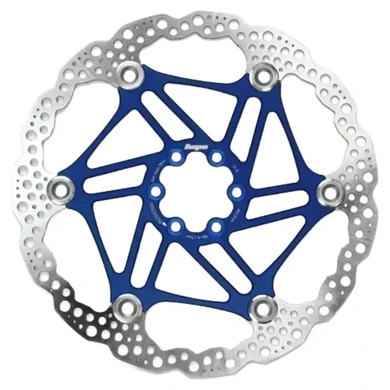 Balfes Bikes Hope Floating Disc 6 Bolt 203mm Rotor in Blue | Free postage over £30, £10 off first order, price match & 0% finance.