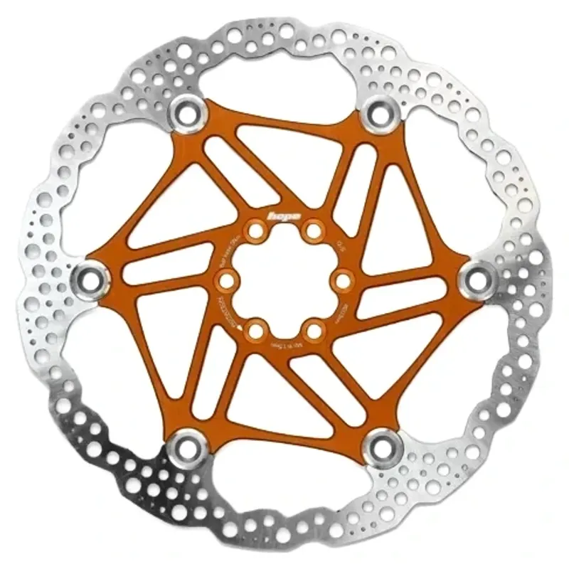Balfes Bikes Hope Floating Disc 6 Bolt 203mm Rotor in Orange | Free postage over £30, £10 off first order, price match & 0% finance.