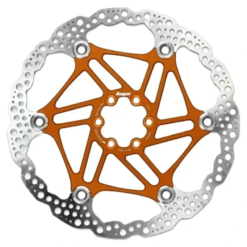 Balfes Bikes Hope Floating Disc 6 Bolt 203mm Rotor in Orange | Free postage over £30, £10 off first order, price match & 0% finance.