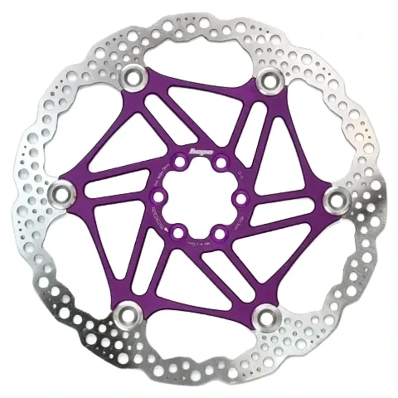 Balfes Bikes Hope Floating Disc 6 Bolt 203mm Rotor in Purple | Free postage over £30, £10 off first order, price match & 0% finance.