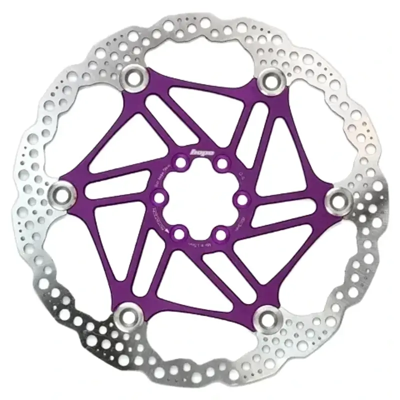 Balfes Bikes Hope Floating Disc 6 Bolt 203mm Rotor in Purple | Free postage over £30, £10 off first order, price match & 0% finance.