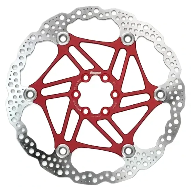 Balfes Bikes Hope Floating Disc 6 Bolt 203mm Rotor in Red | Free postage over £30, £10 off first order, price match & 0% finance.