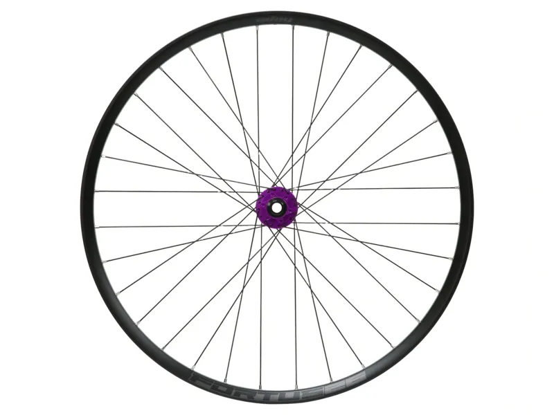 Balfes Bikes Hope Fortus 26W Pro 5 26in 6-Bolt QR Front Wheel in Black/Purple | Free postage over £30, £10 off first order, price match & 0% finance.