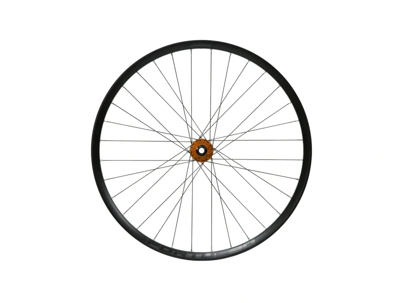 Hope Fortus 30W Pro 5 29ER 100x15mm QR Front Wheel in Black/Orange