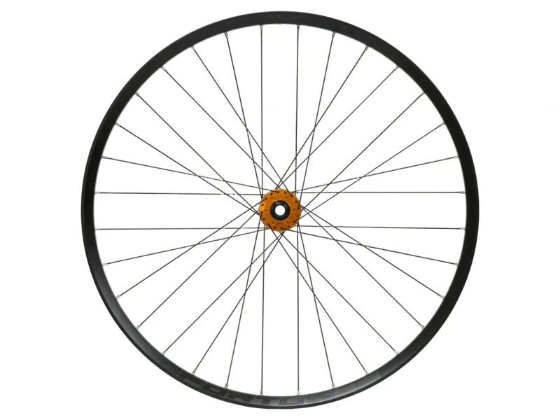 Hope Fortus 35W Pro 5 27.5in 6-Bolt 100x15mm Front Wheel Black/Orange