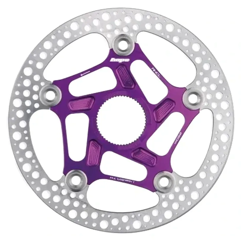 Balfes Bikes Hope RX Centre Lock Disc 140mm Rotor in Purple | Free postage over £30, £10 off first order, price match & 0% finance.