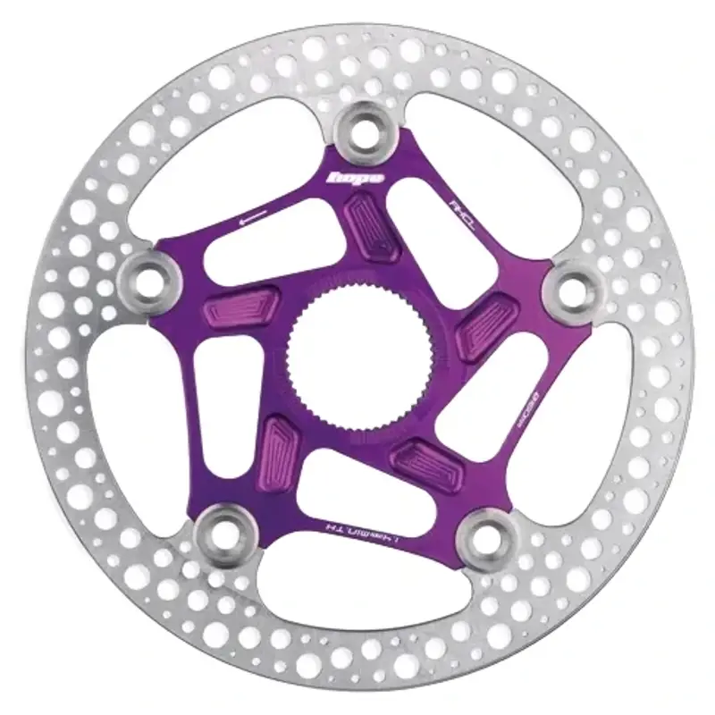 Balfes Bikes Hope RX Centre Lock Disc 140mm Rotor in Purple | Free postage over £30, £10 off first order, price match & 0% finance.