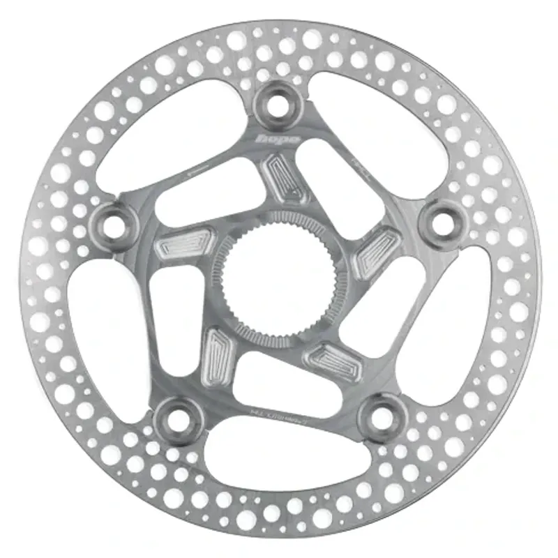 Balfes Bikes Hope RX Centre Lock Disc 140mm Rotor in Silver | Free postage over £30, £10 off first order, price match & 0% finance.