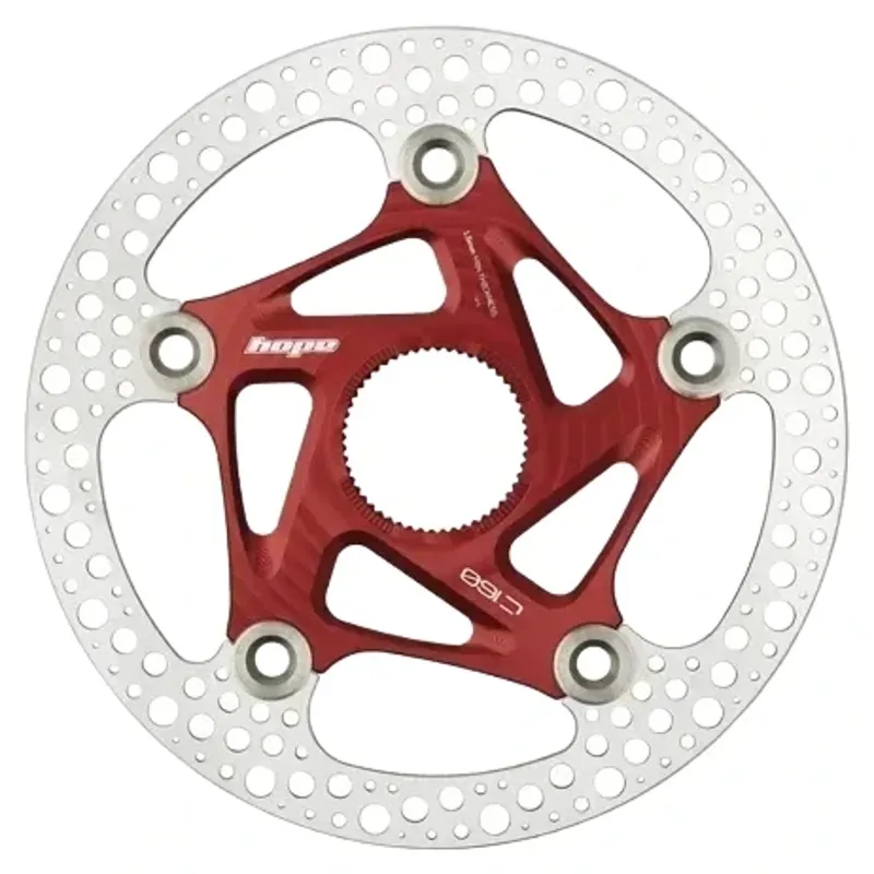 Balfes Bikes Hope RX Centrelock Disc Rotor 160mm in Red | Free postage over £30, £10 off first order, price match & 0% finance.