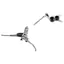 Hope Tech 4 V4 No Rotor Braided Right Hand Brake in Silver/Black