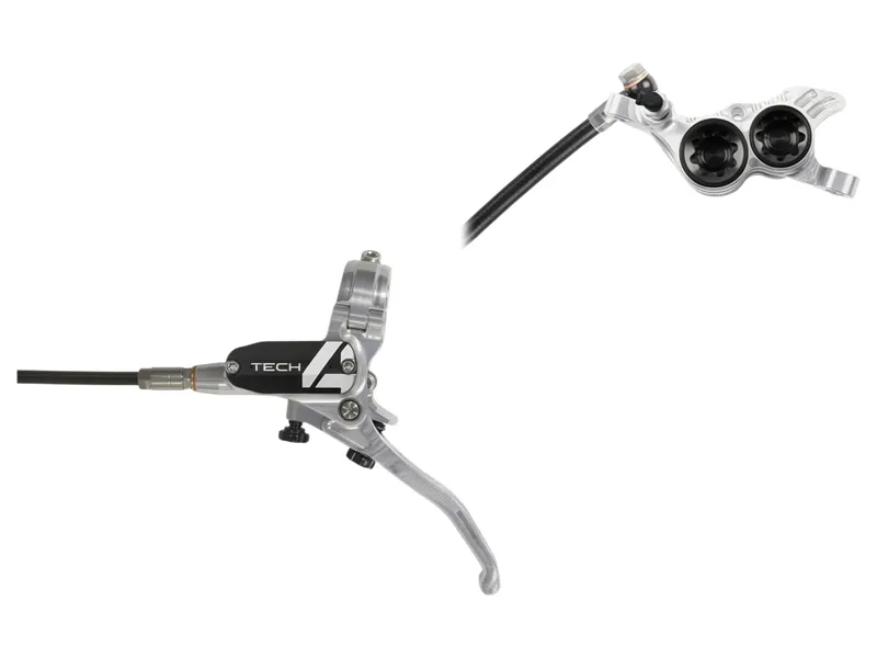 Hope Tech 4 V4 No Rotor Left Hand Brake in Silver/Black