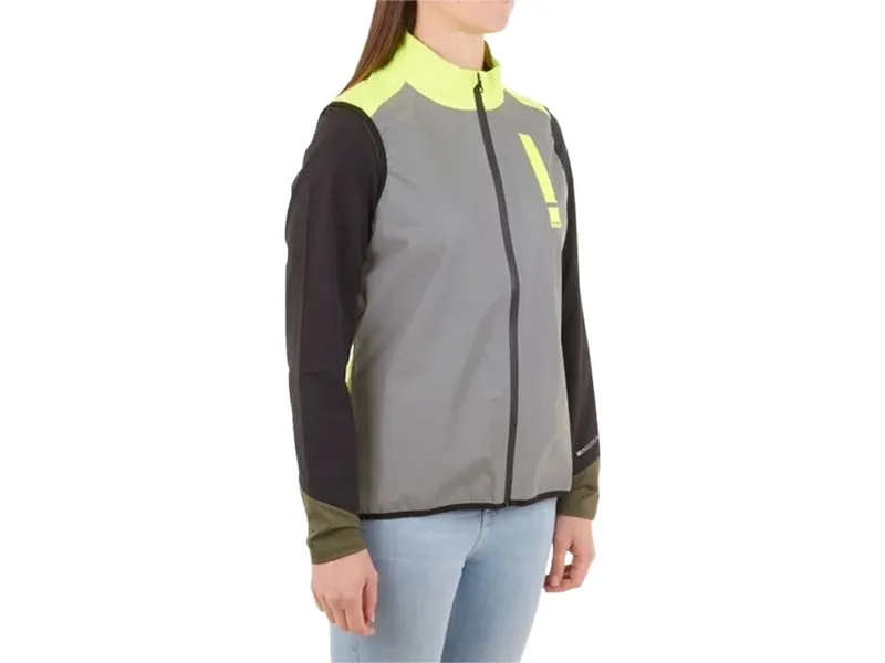 Hump Women's Ultra Reflect Gilet in Silver Reflect/Hi-Viz Yellow-2