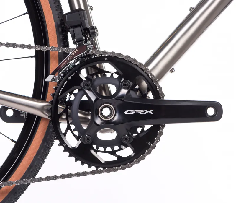 Orro Terra Ti GRX 825 Di2 Gravel Bike 2025 in Raw Titanium-2